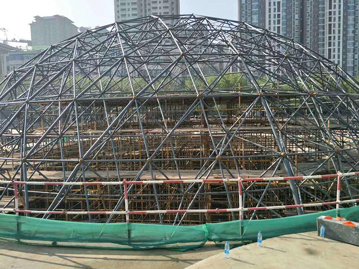 绵竹球形网架钢结构施工
